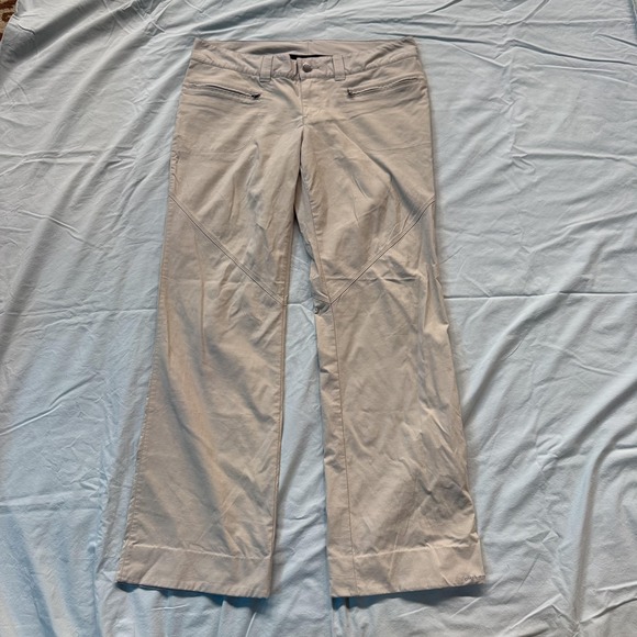 Columbia Pants Womens 12 Regular Beige Hiking Outdoor Nylon Blend Zip Pockets - Picture 1 of 7
